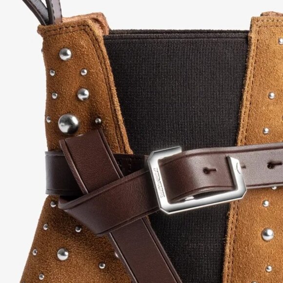 Zadig & Voltaire Tyler Cecilia Dream Studs Suede Boots New in Box - Picture 13 of 14